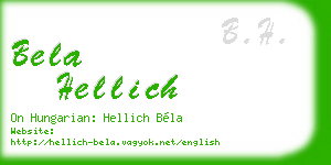 bela hellich business card